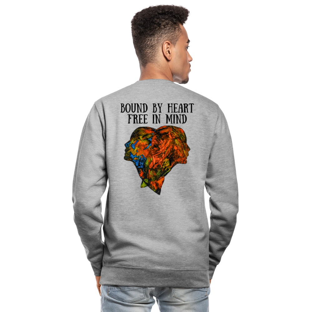 Unisex Pulli Espejo Backprint - Weißgrau meliert