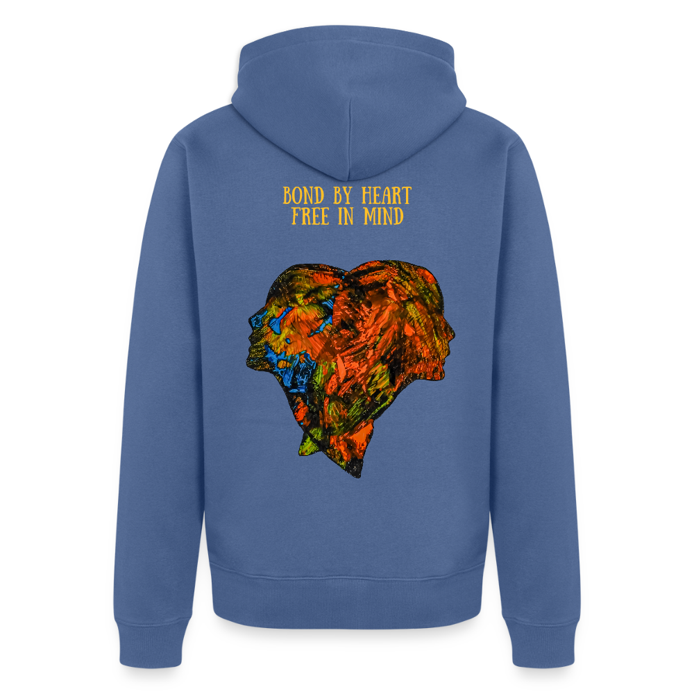 Männer Kapuzenjacke Espejo Backprint - Taubenblau