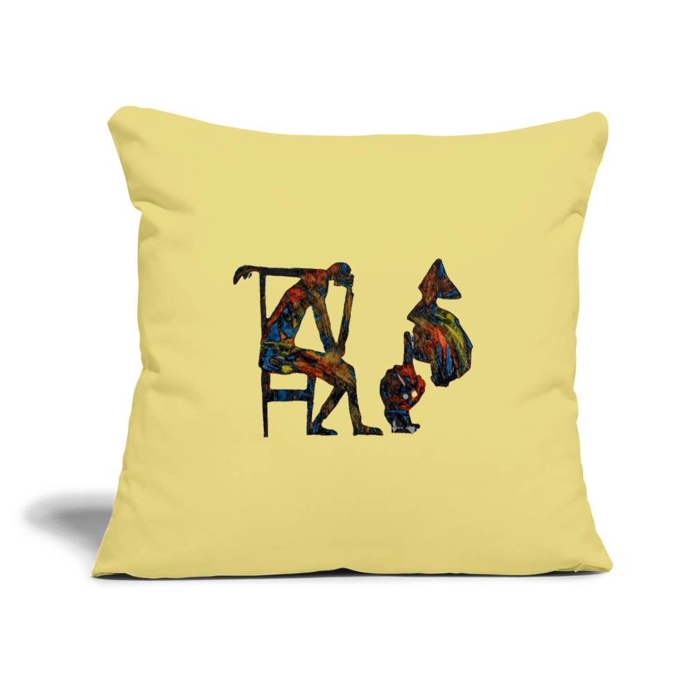 Sofakissen mit Füllung 44 x 44 cm - Hellgelb