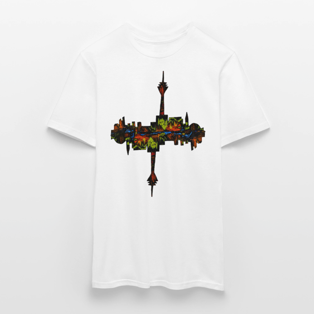 Männer T-Shirt Düsseldorfer Skyline V.7 - Weiß