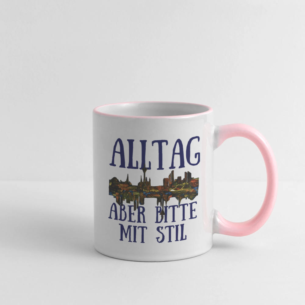 Tasse - Weiß/Pink