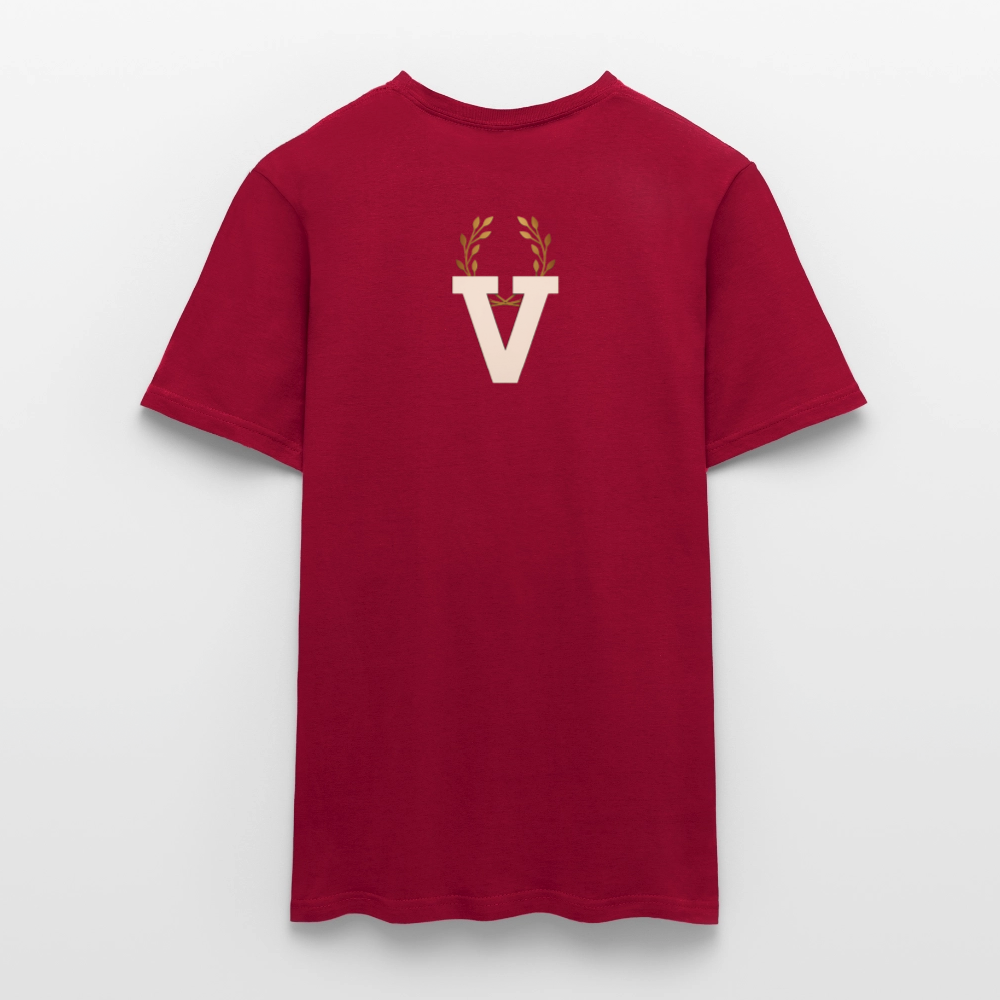 Männer T-Shirt Düsseldorfer Skyline V.3 - Ziegelrot