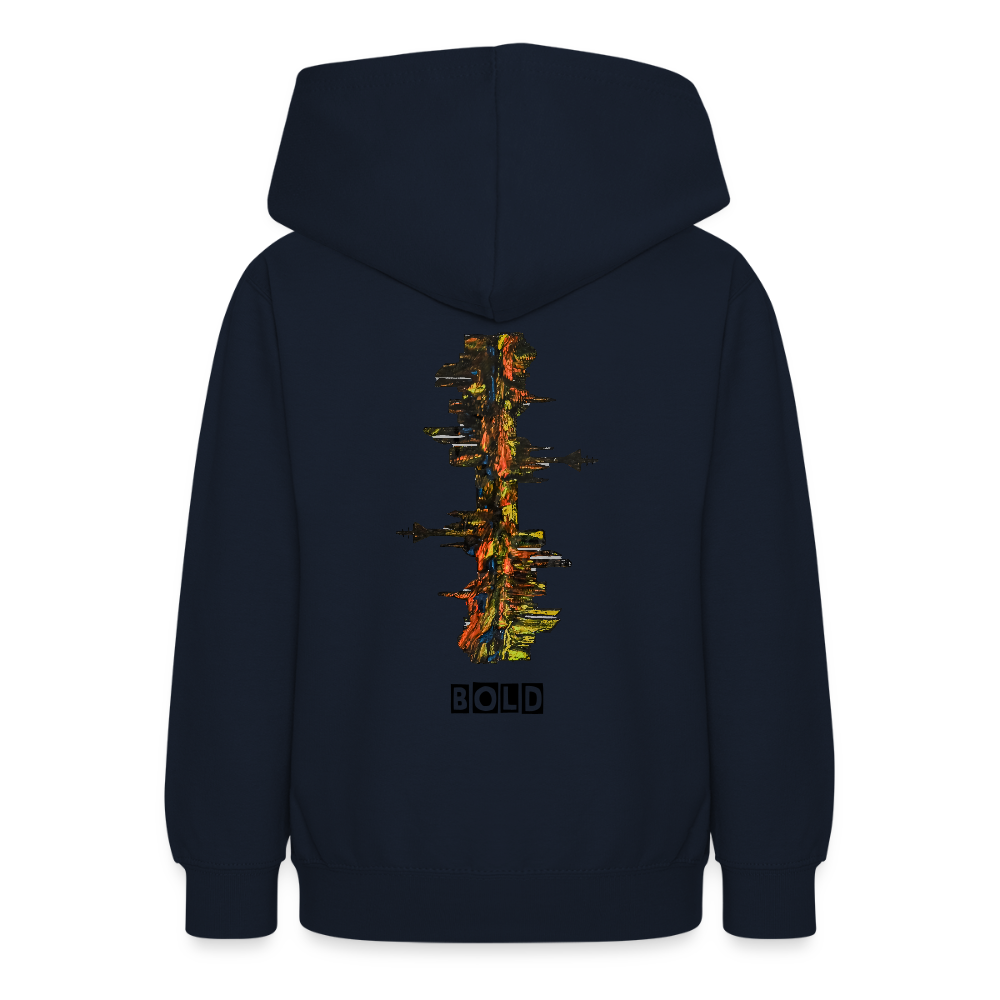 Teenager Hoodie Düsseldorfer Skyline Backprint - Navy