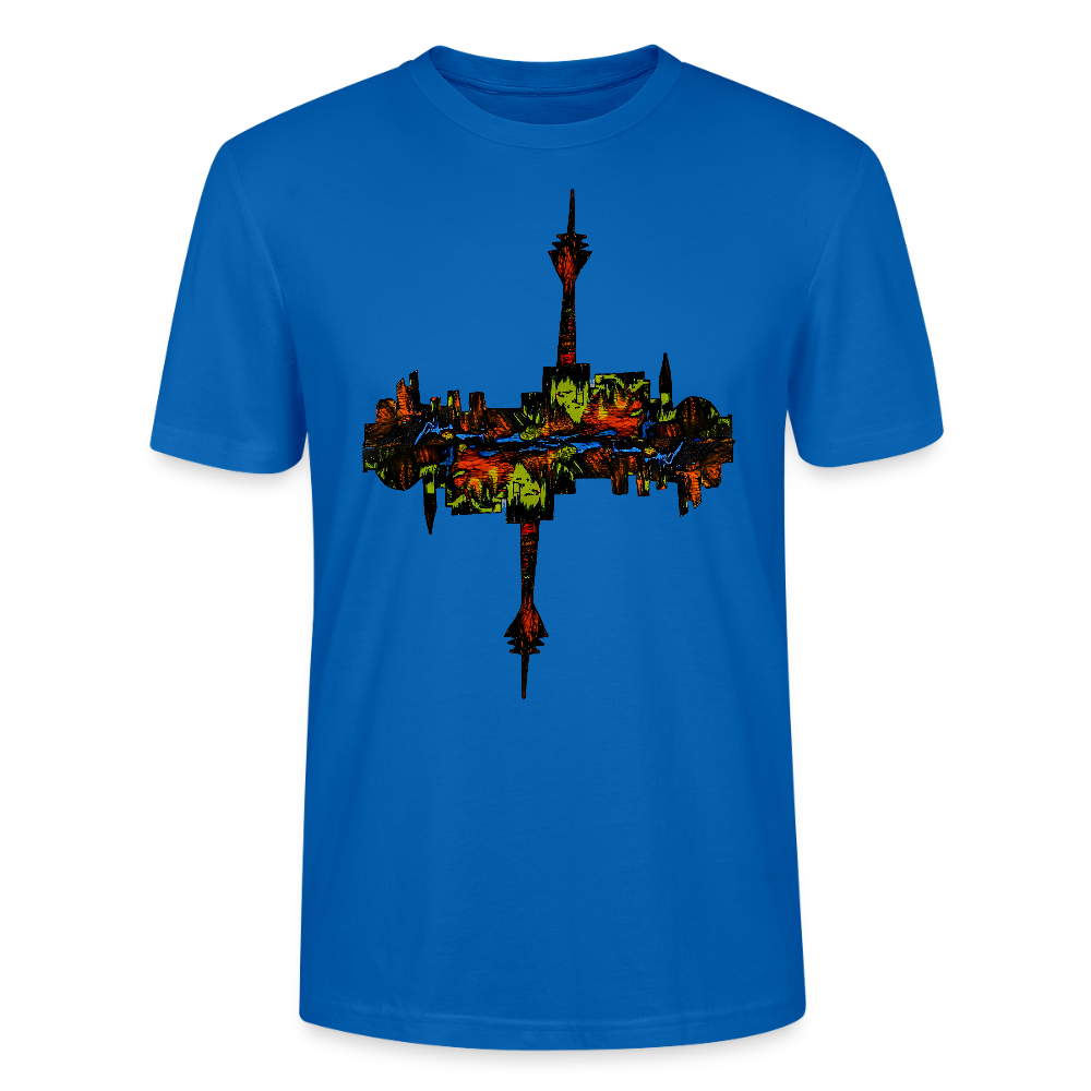 Unisex T-Shirt Düsseldorfer Skyline V.7 - Pfauenblau