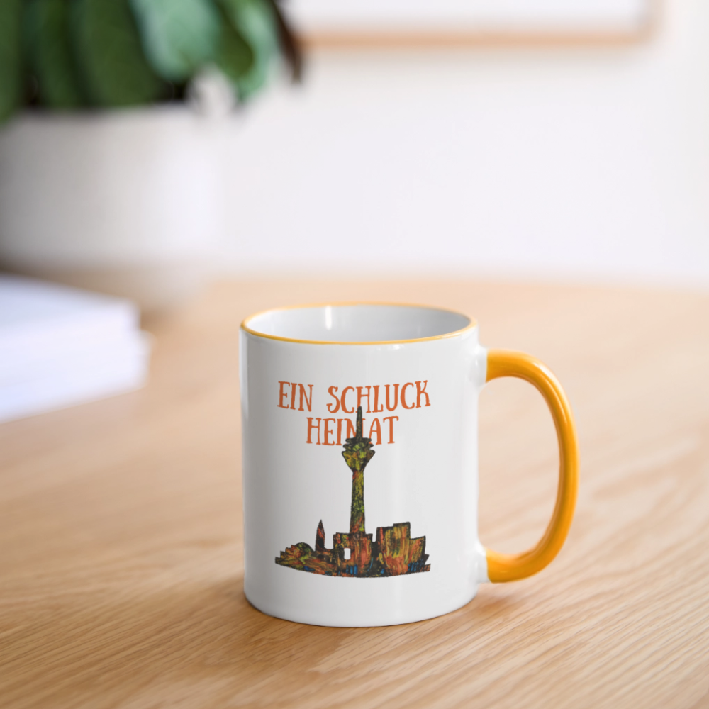 Tasse - Weiß/Gelb