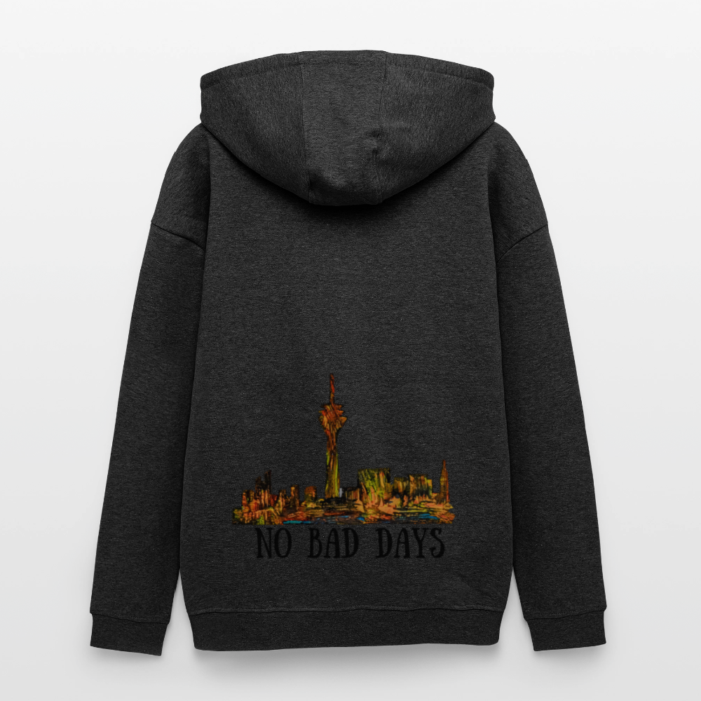 Oversized Unisex Hoodie Düsseldorfer Skyline Backprint - Anthrazit
