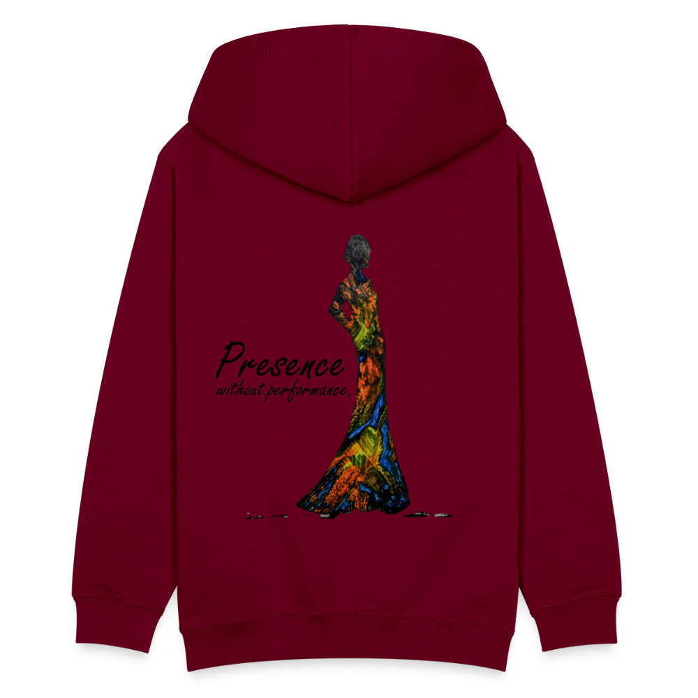 Teenager Hoodie Presence Backprint - Bordeaux