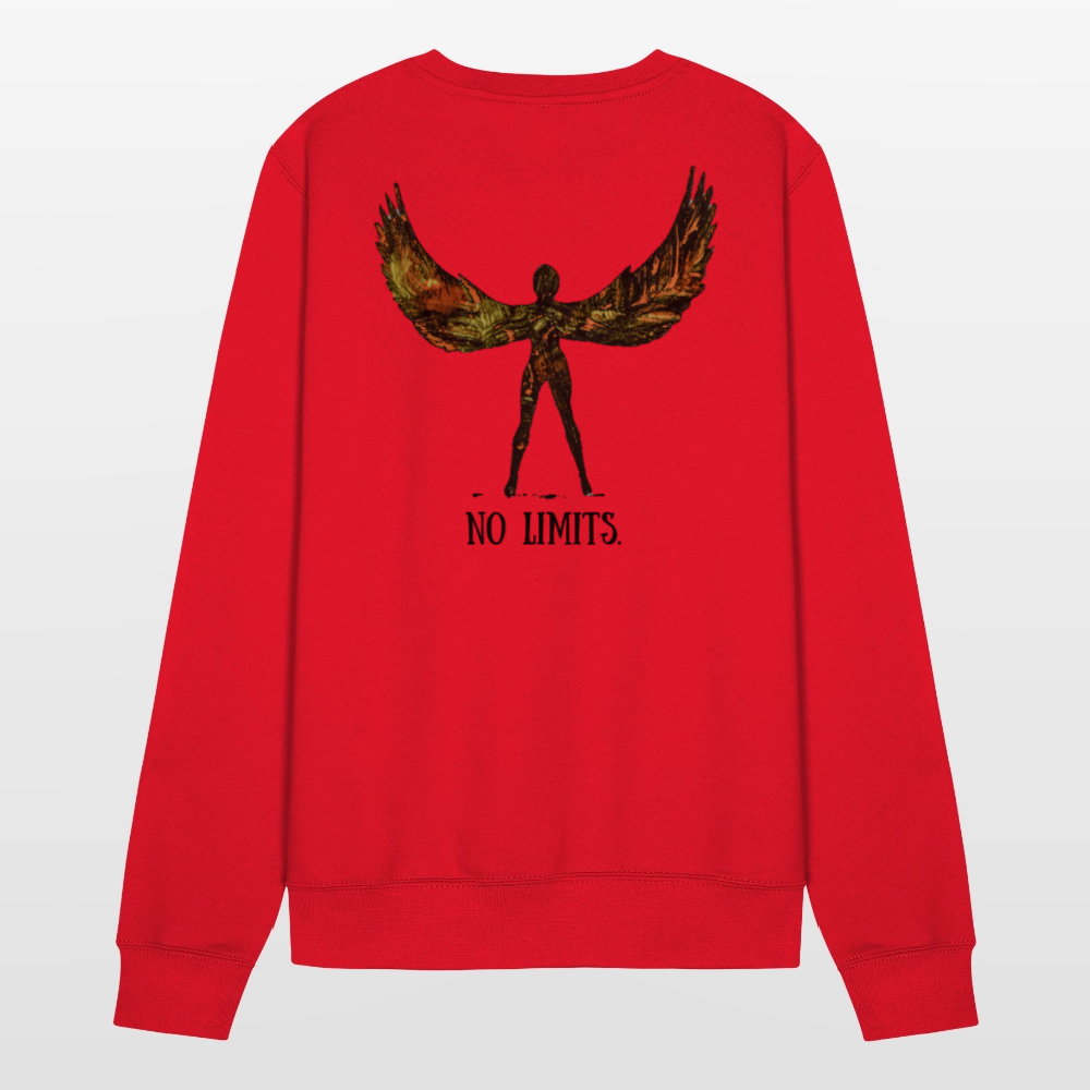Unisex Pulli Angel Backprint - Rot