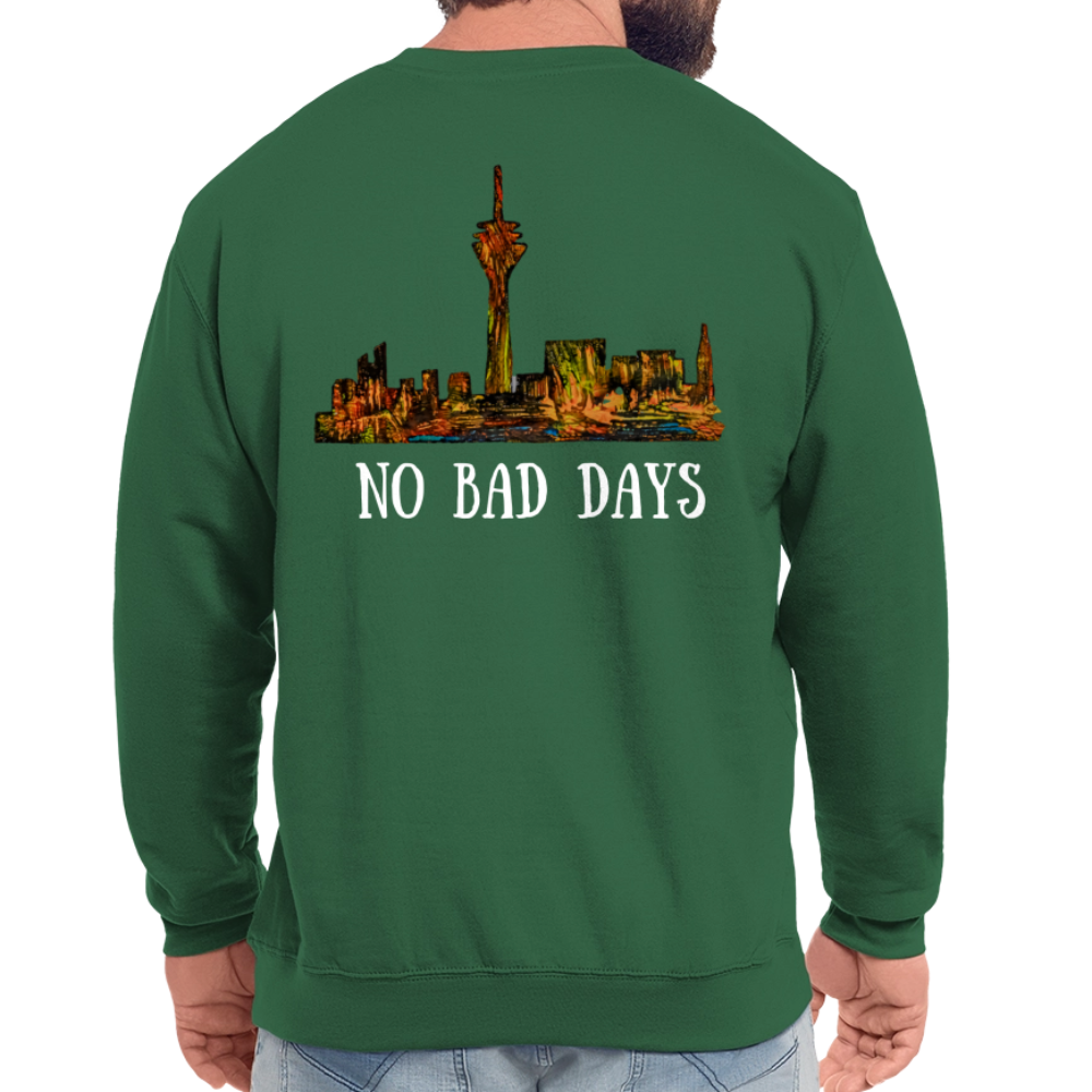 Unisex Pulli Düsseldorfer Skyline Backprint - Grün