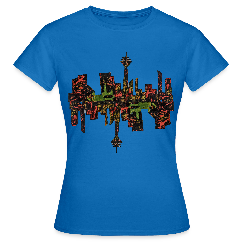 Frauen T-Shirt Düsseldorfer Skyline V.9 - Royalblau