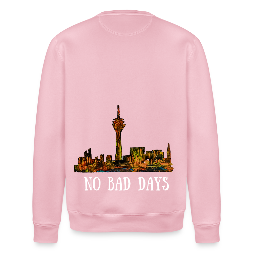Unisex Bio Pulli Düsseldorfer Skyline Backprint - Hellrosa