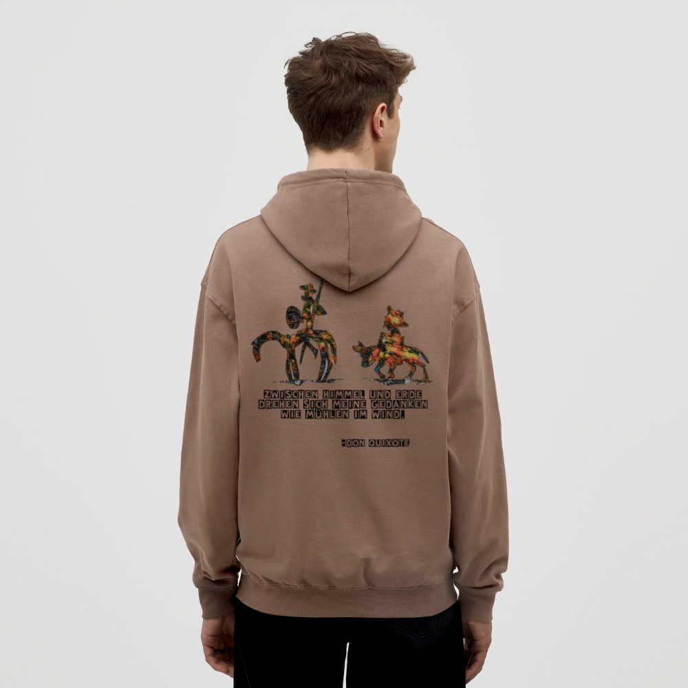 Unisex Hoodie Don Quixote Backprint - Mokka