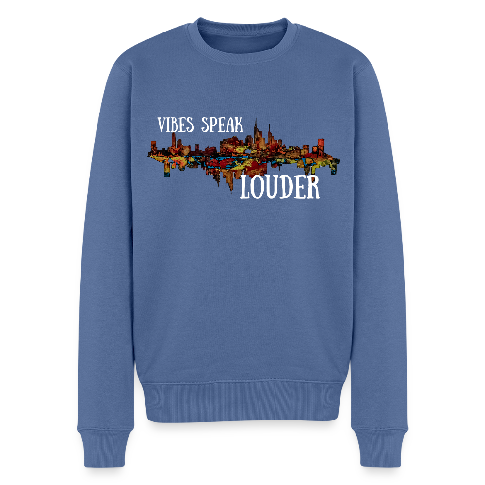 Männer Pulli Frankfurter Skyline Backprint - Taubenblau