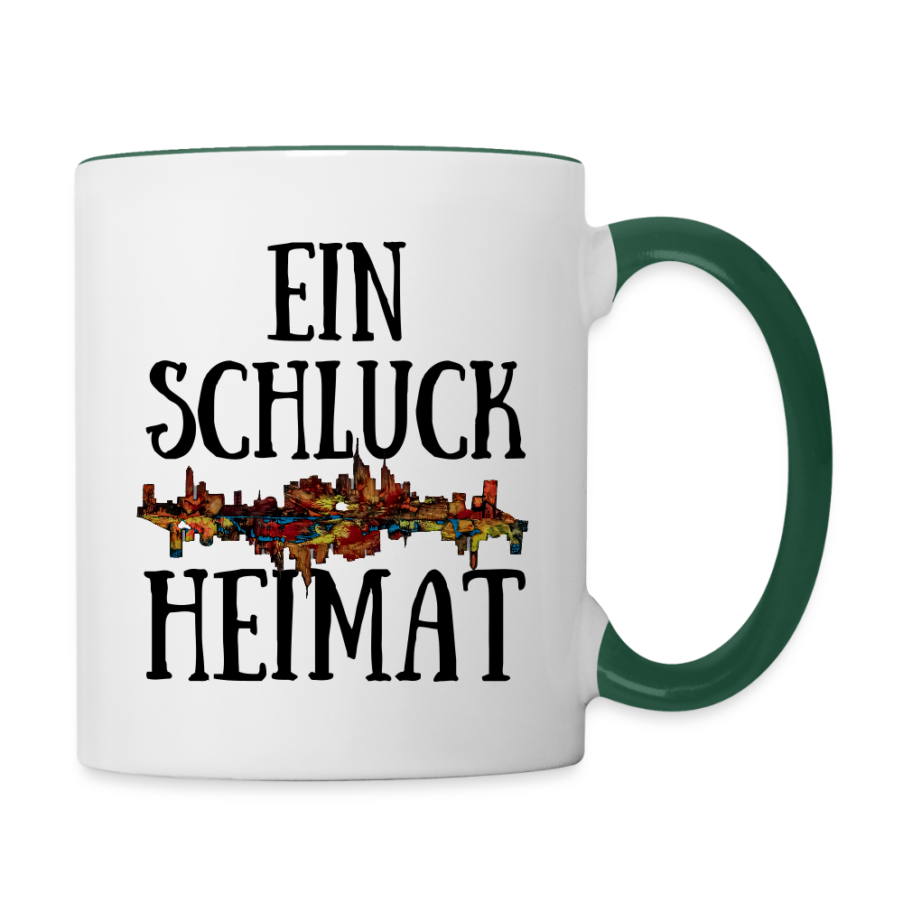 Tasse - Weiß/Dunkelgrün