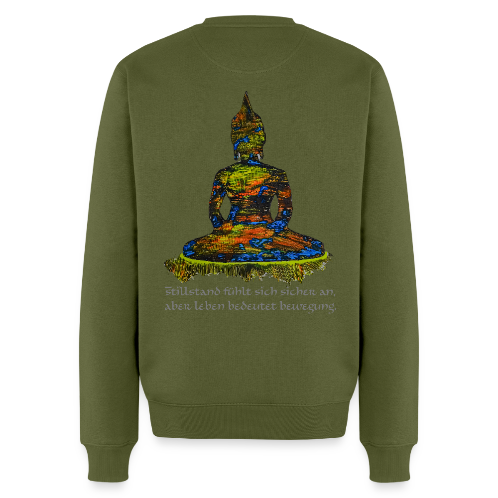 Männer Pulli Buddha Backprint - Khaki