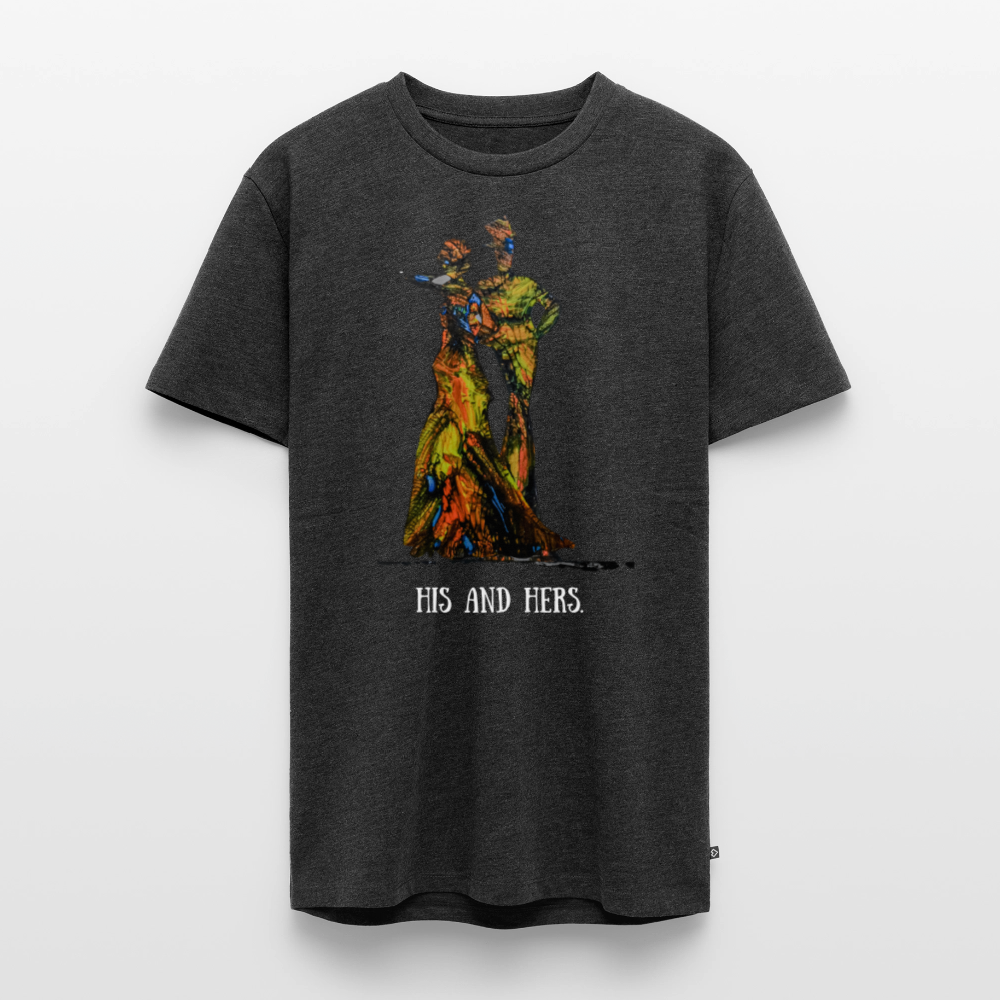 Männer Premium T-Shirt Zylinder und Stella - Anthrazit meliert