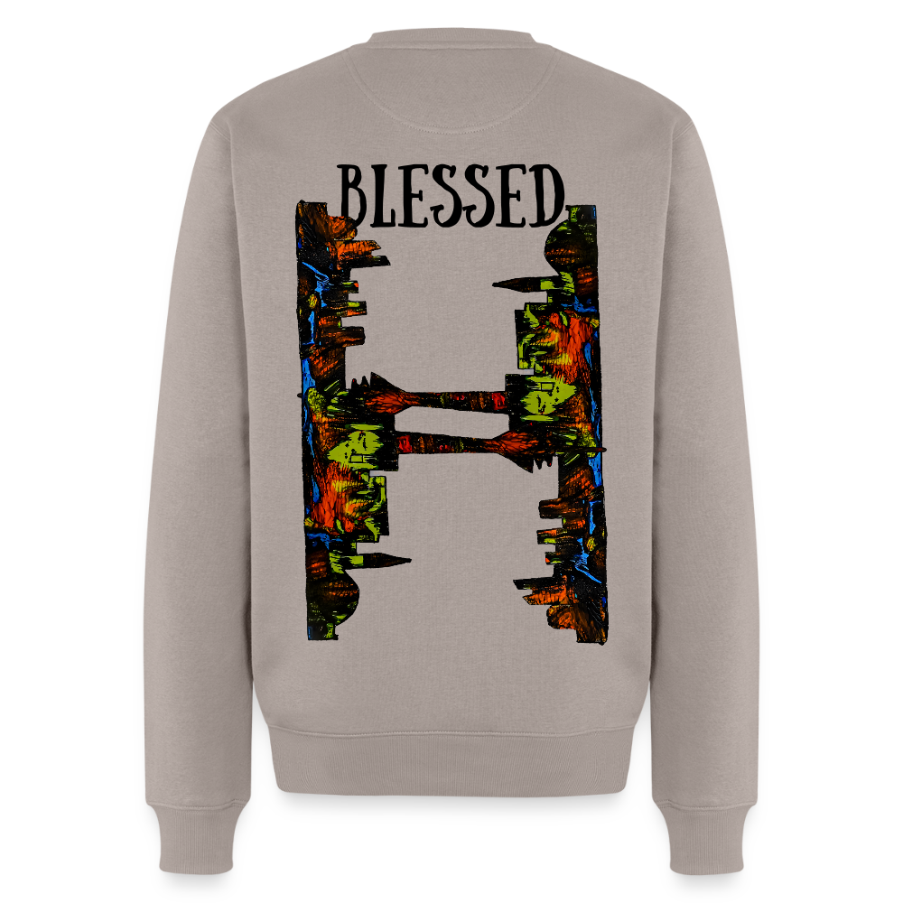 Männer Hoodie Düsseldorfer Skyline Backprint - Taupe