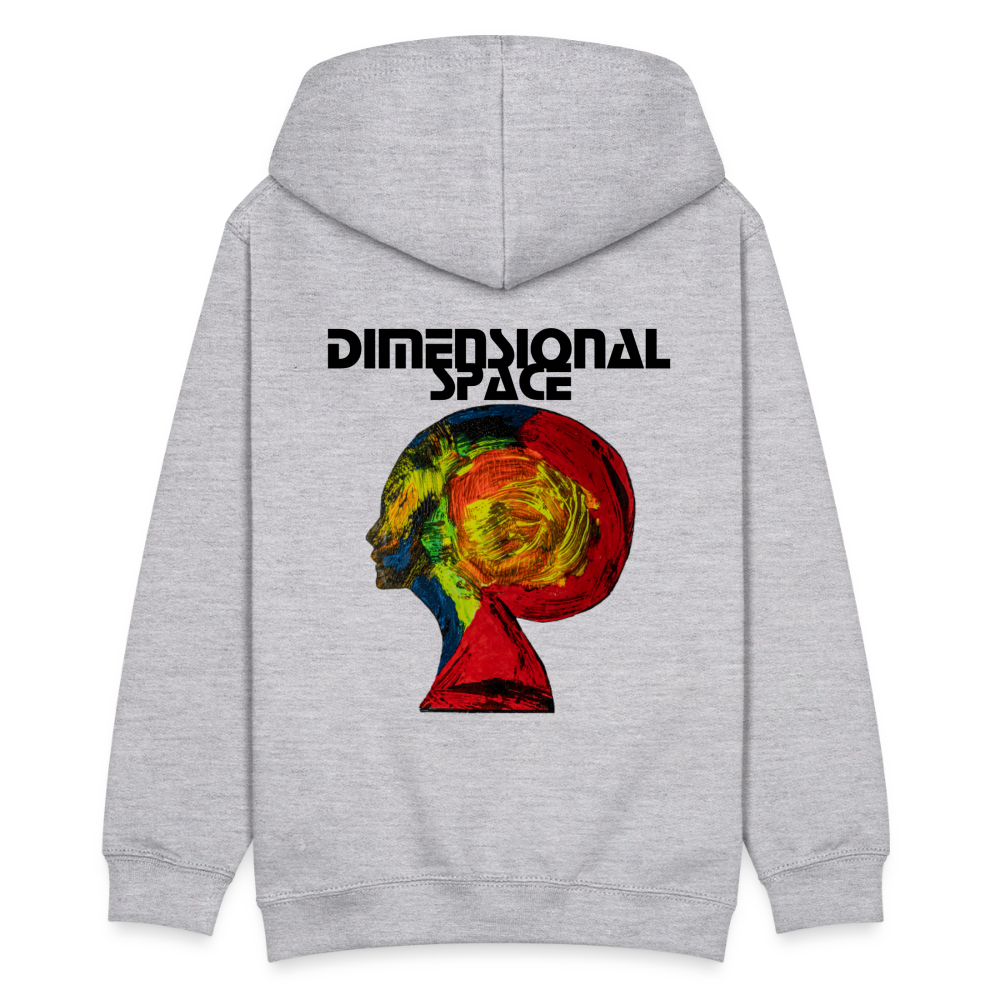 Teenager Hoodie Gaia Backprint - Hellgrau meliert