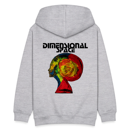 Teenager Hoodie Gaia Backprint - Hellgrau meliert