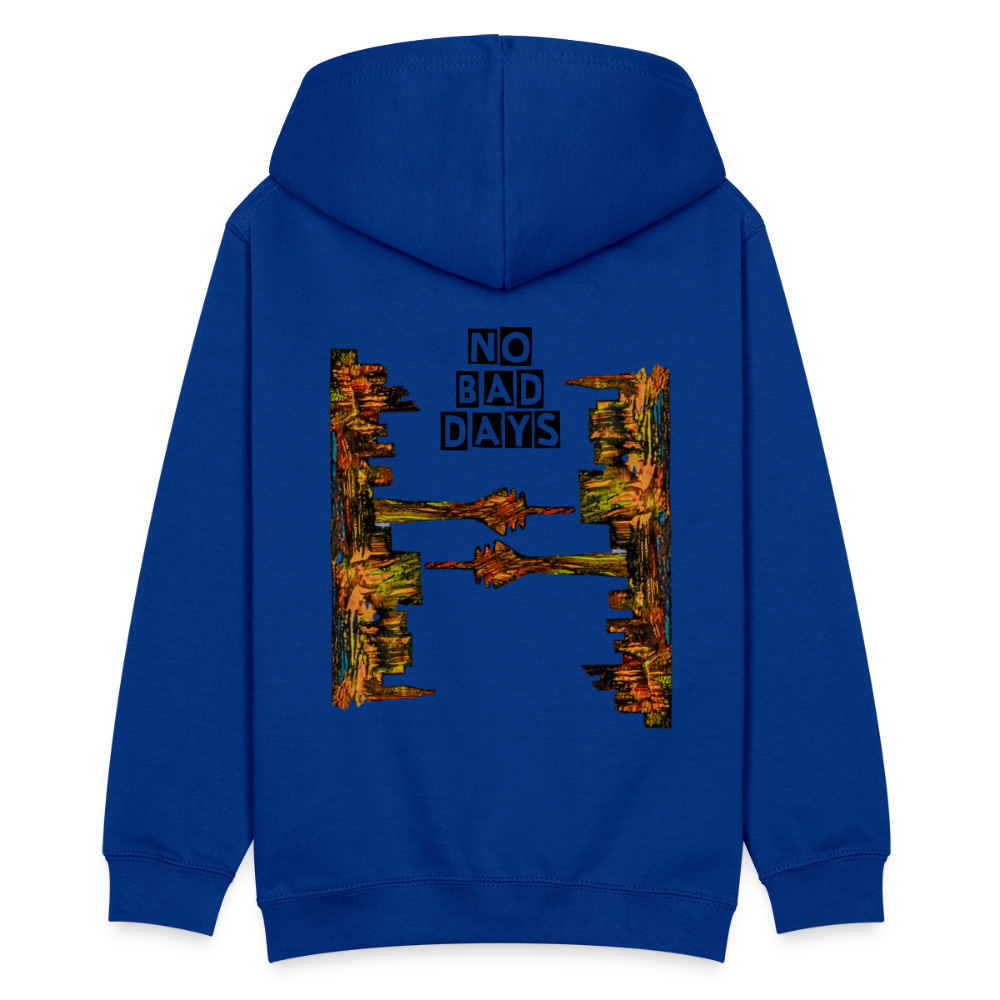 Teenager Hoodie Düsseldorfer Skyline Backprint - Royalblau