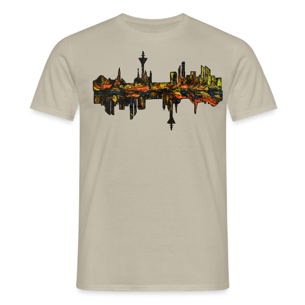 Männer T-Shirt Düsseldorfer Skyline V.3 - Sandbeige