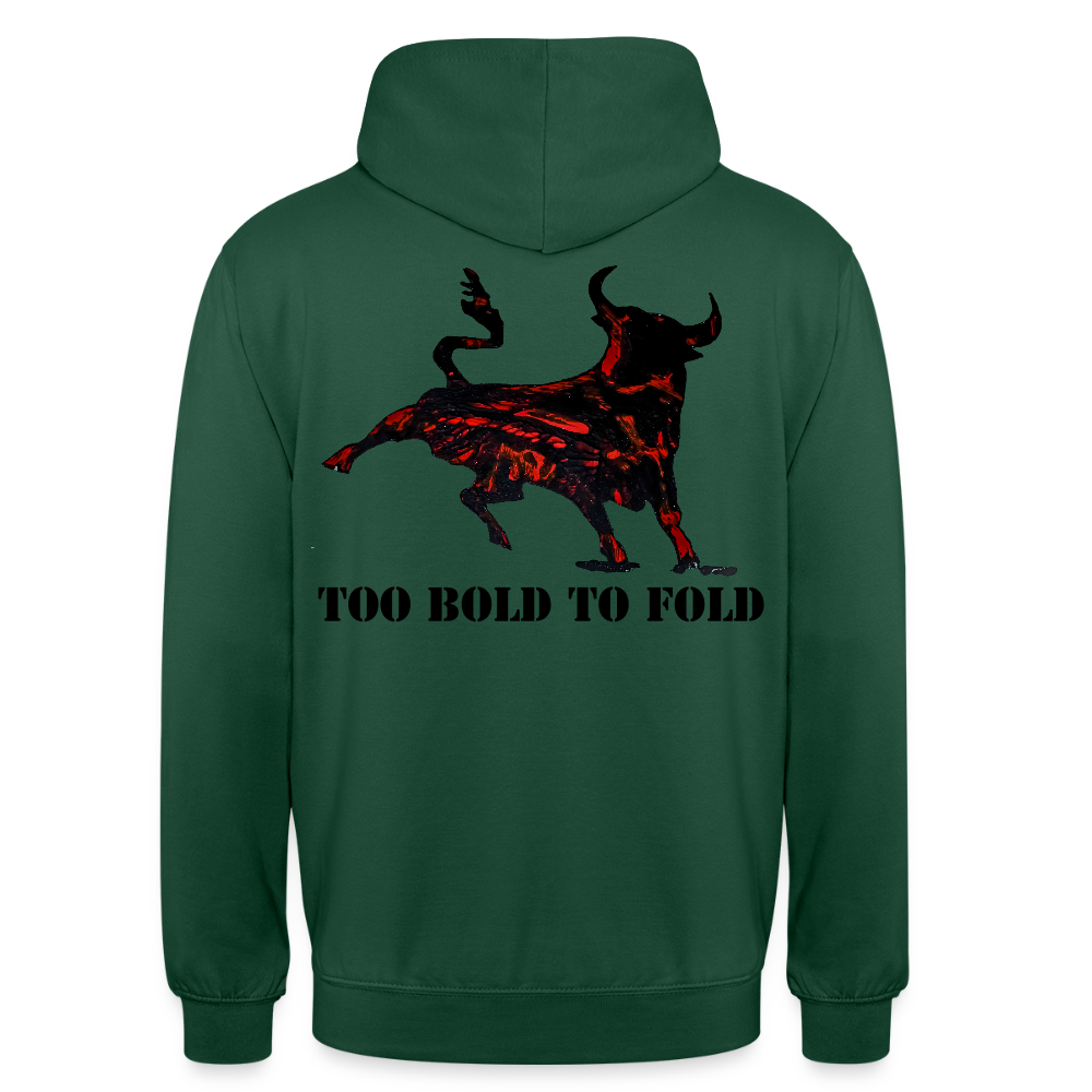 Unisex Hoodie Torro Backprint - Flaschengrün