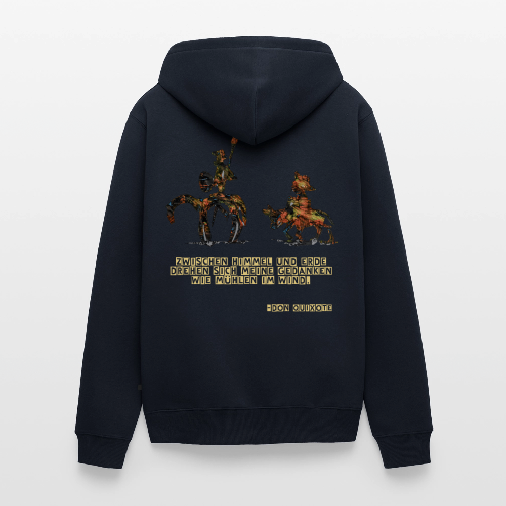 Männer Kapuzenjacke Don Quixote Backprint - Navy