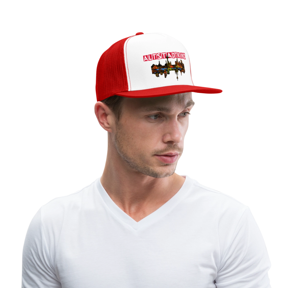 Trucker Cap - Weiß/Rot