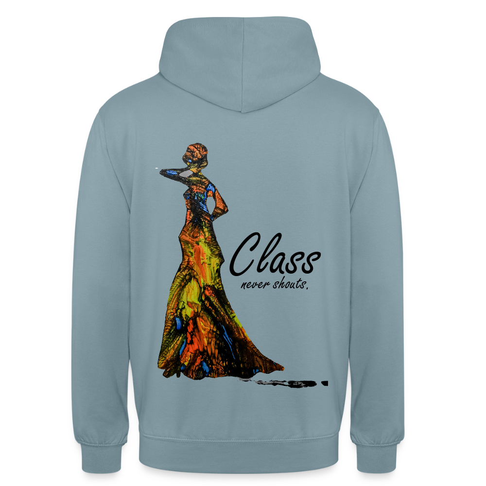 Unisex Hoodie Class Backprint - Nebelblau