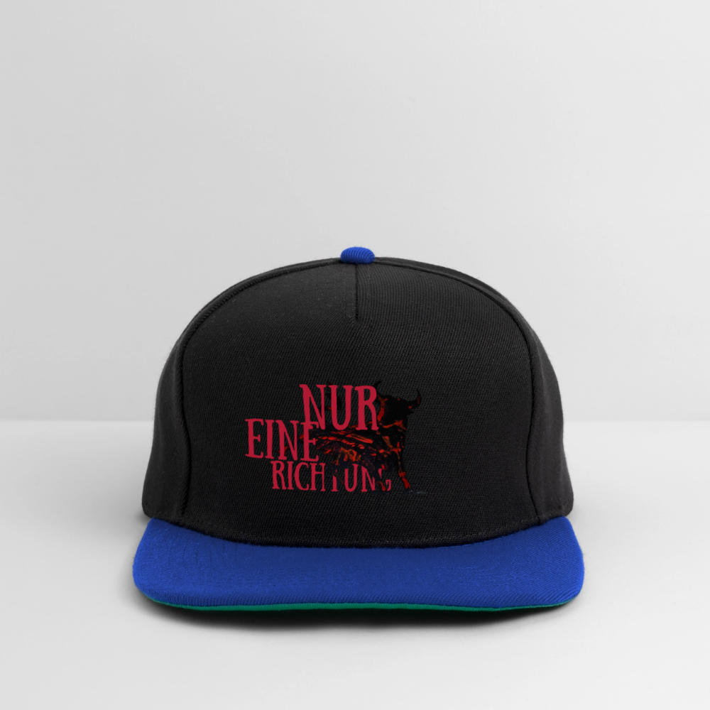 Snapback Cap - Schwarz/Königsblau
