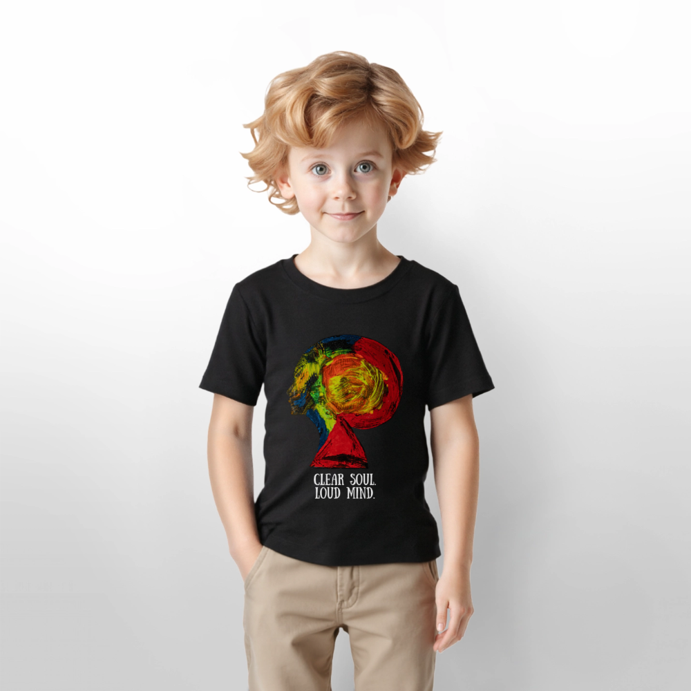 Unisex Kinder T-Shirt Gaia - Schwarz