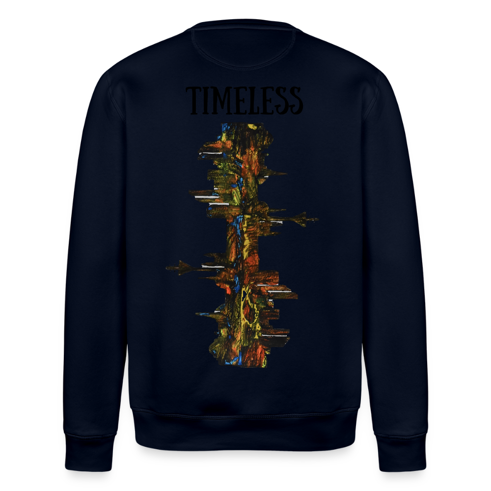 Unisex Bio Pulli Düsseldorfer Skyline Backprint - Navy