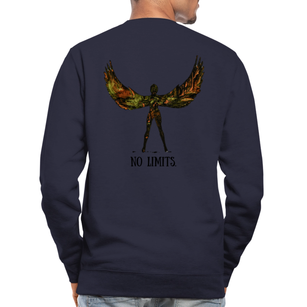 Unisex Pulli Angel Backprint - Navy
