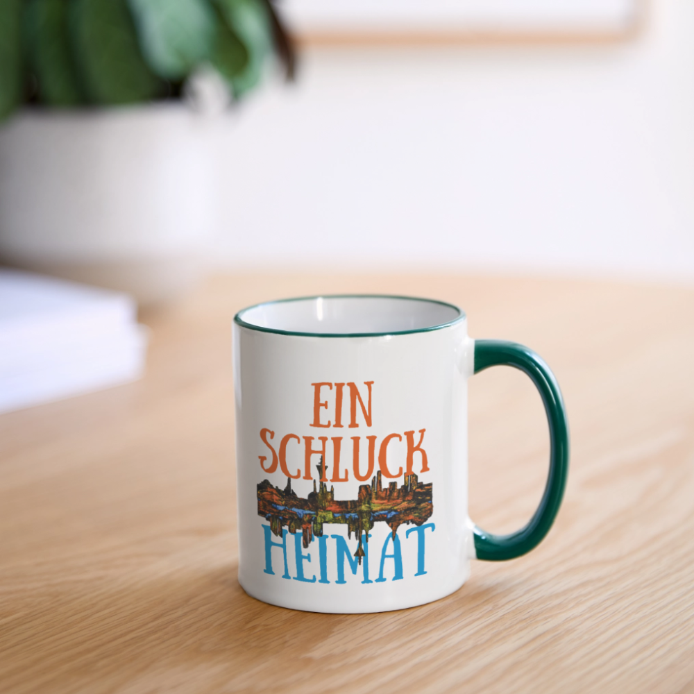 Tasse - Weiß/Dunkelgrün