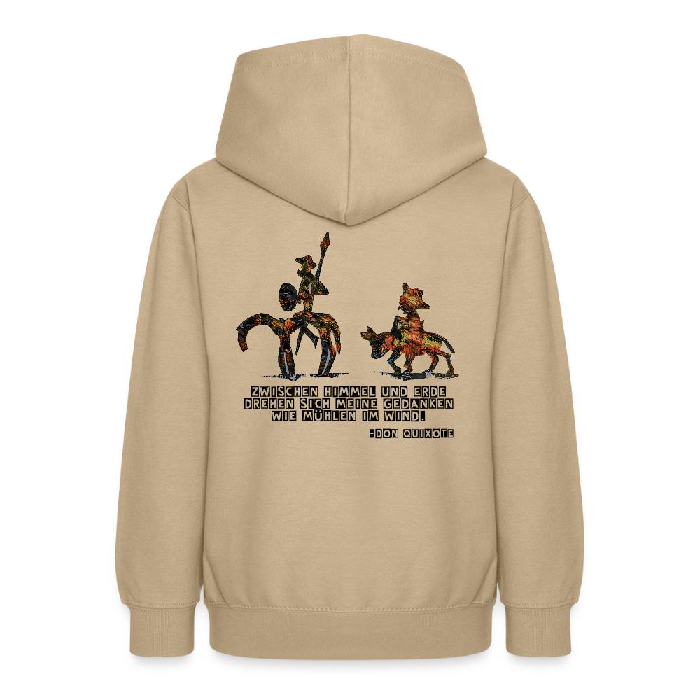 Teenager Hoodie Don Quixote Backprint - Sand