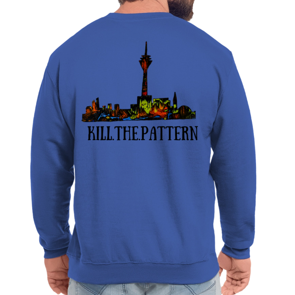 Unisex Pulli Düsseldorfer Skyline Backprint - Royalblau