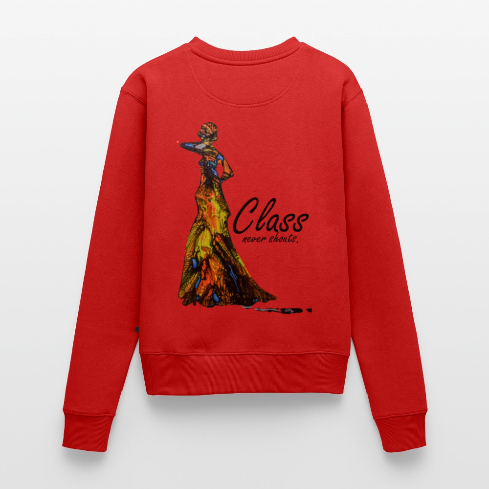 Frauen Pulli Class Backprint - Rot