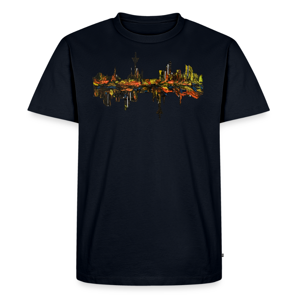 Männer Premium T-Shirt Düsseldorfer Skyline V.3 - Navy