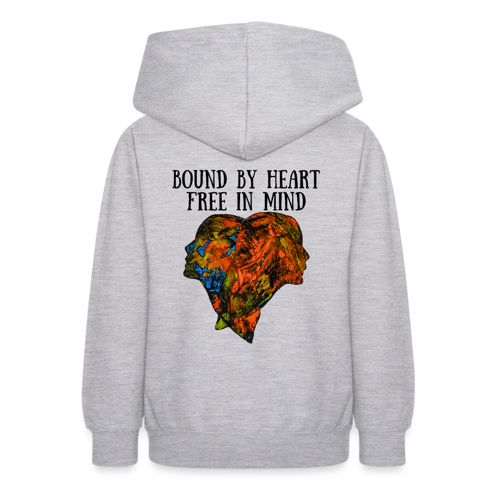 Teenager Hoodie Espejo Backprint - Hellgrau meliert