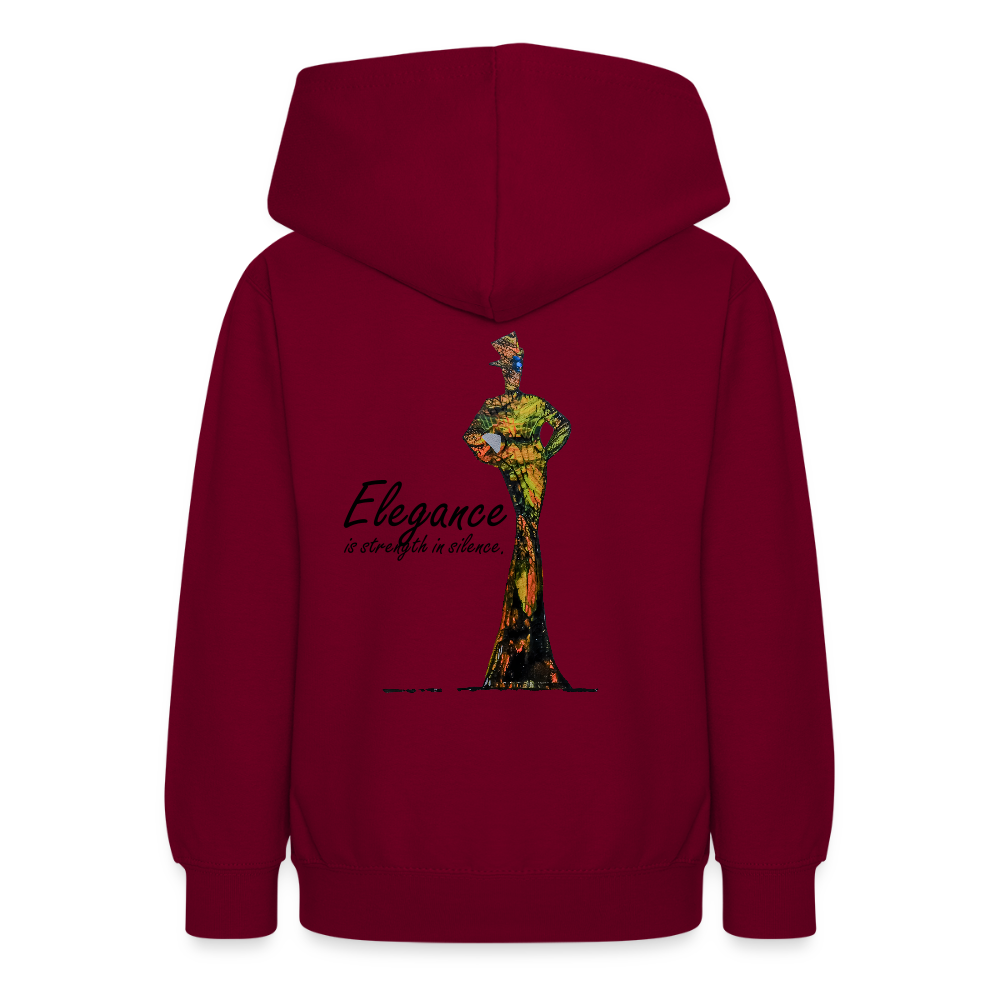 Teenager Hoodie Elegance Backprint - Bordeaux