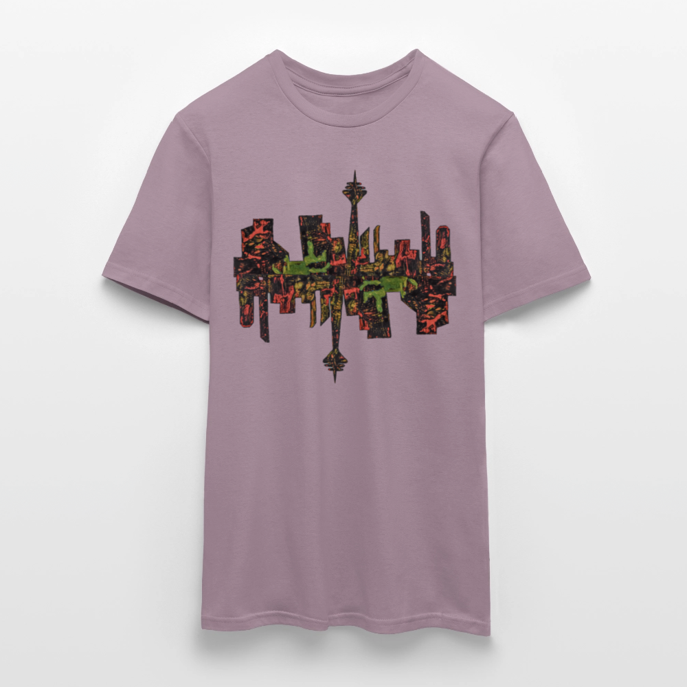 Männer T-Shirt Düsseldorfer Skyline V.9 - Lilagrau 