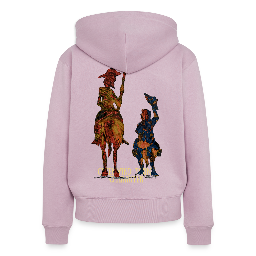 Frauen Kapuzenjacke Don Quixote Backprint - Altrosa