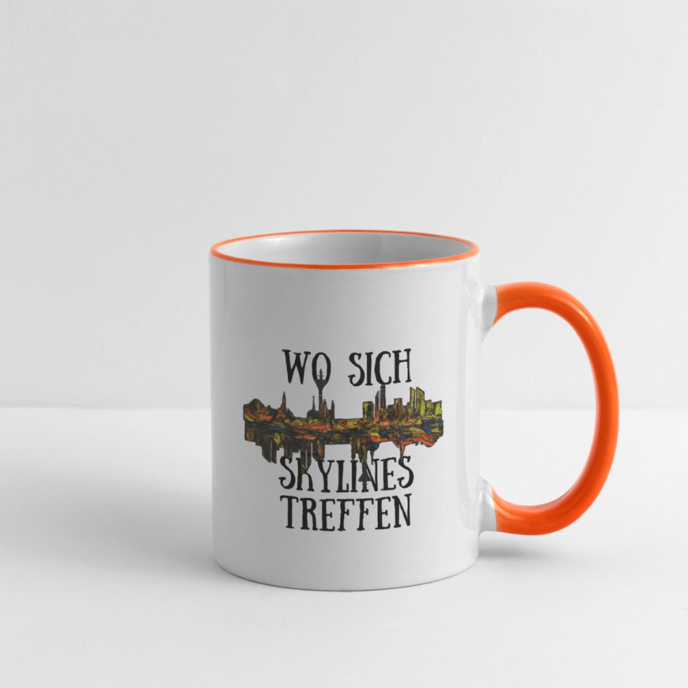 Tasse - Weiß/Orange