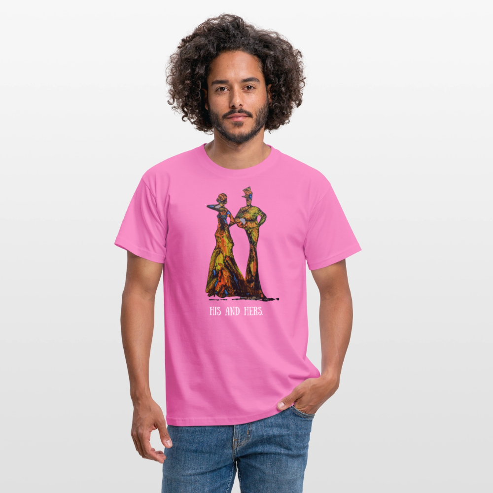 Männer T-Shirt Zylinder und Stella - Pink