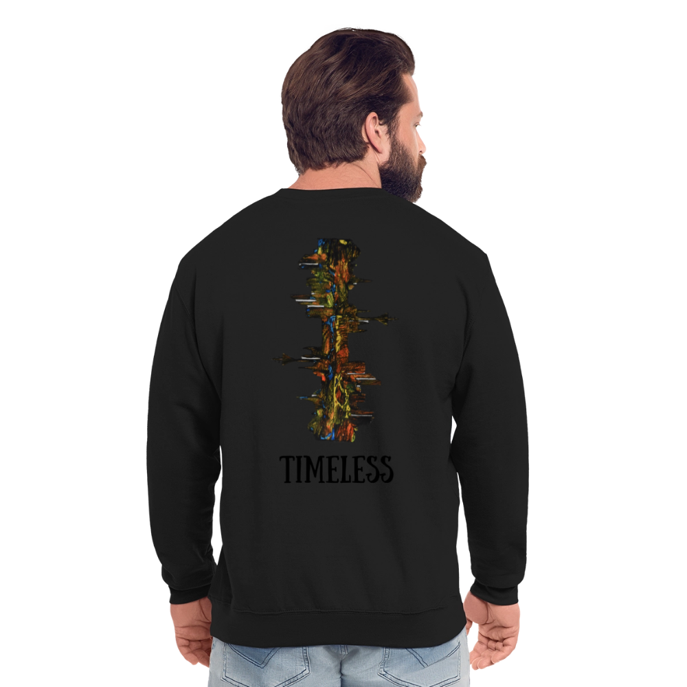 Unisex Pulli Düsseldorfer Skyline Backprint - Schwarz