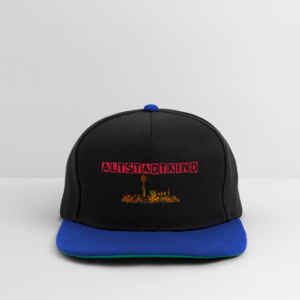 Snapback Cap - Schwarz/Königsblau