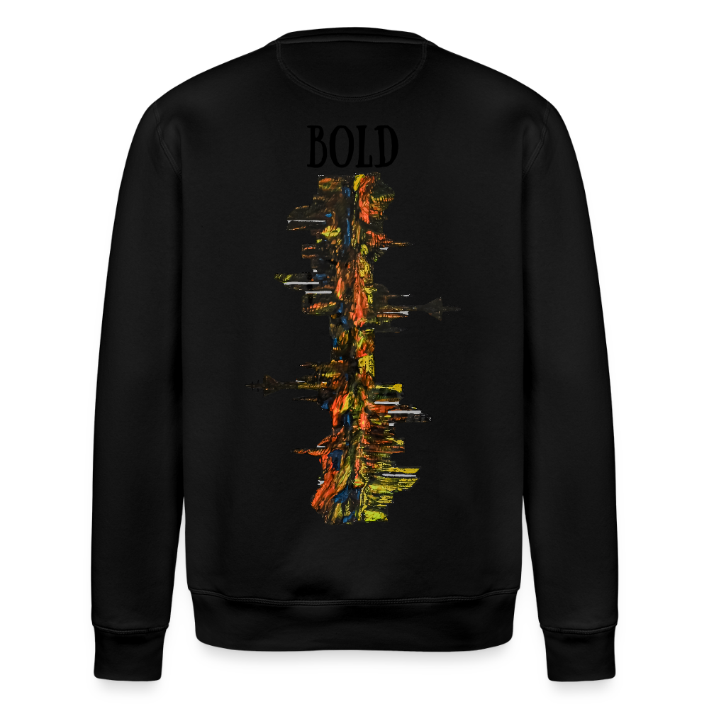 Unisex Bio Pulli Düsseldorfer Skyline Backprint - Schwarz