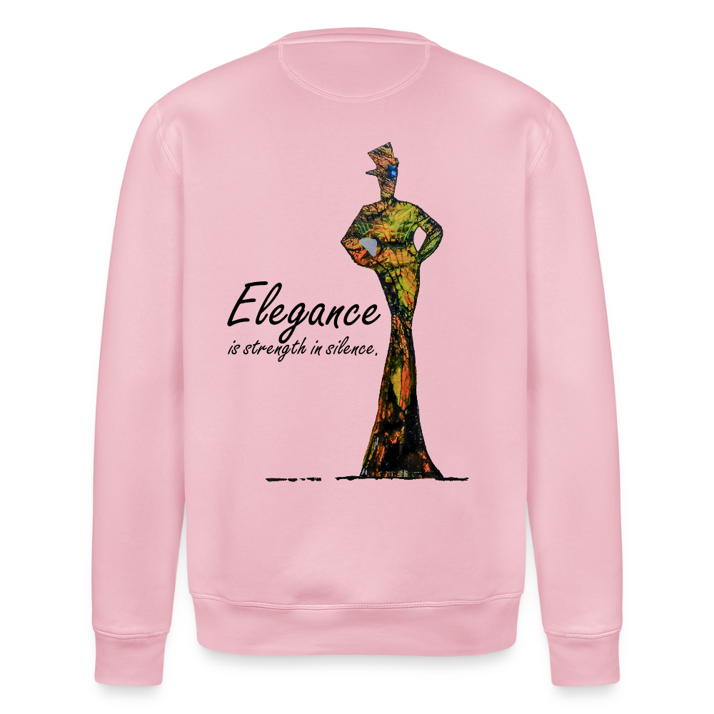 Unisex Bio Pullover Elegance Backprint - Hellrosa