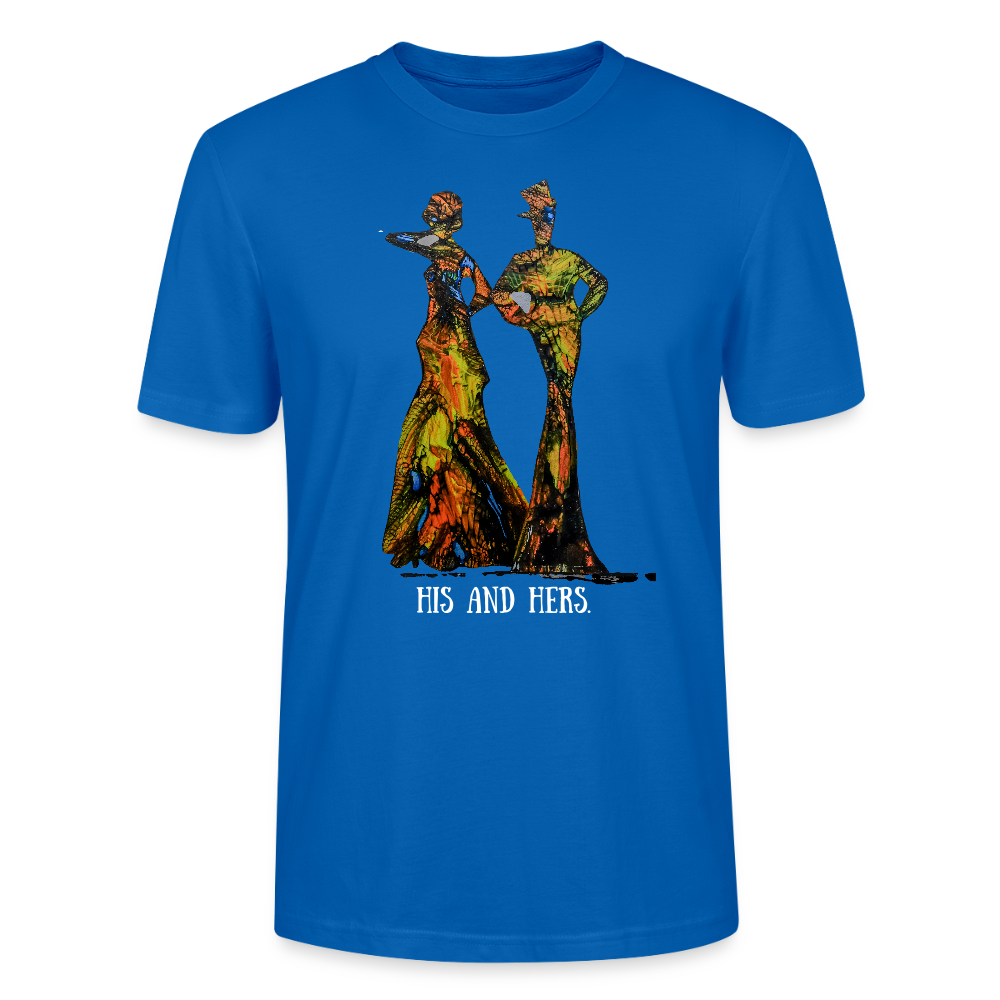 Unisex T-Shirt Zylinder und Stella - Pfauenblau