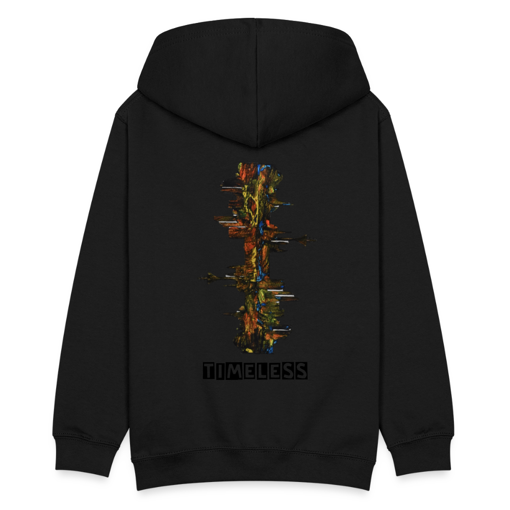 Teenager Hoodie Düsseldorfer Skyline Backprint - Schwarz